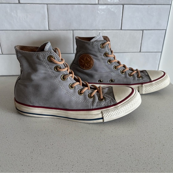 Converse Chuck Taylor Lux Peached Canvas SOFT All Star Sneaker womens Sz 6 grey - Picture 1 of 7